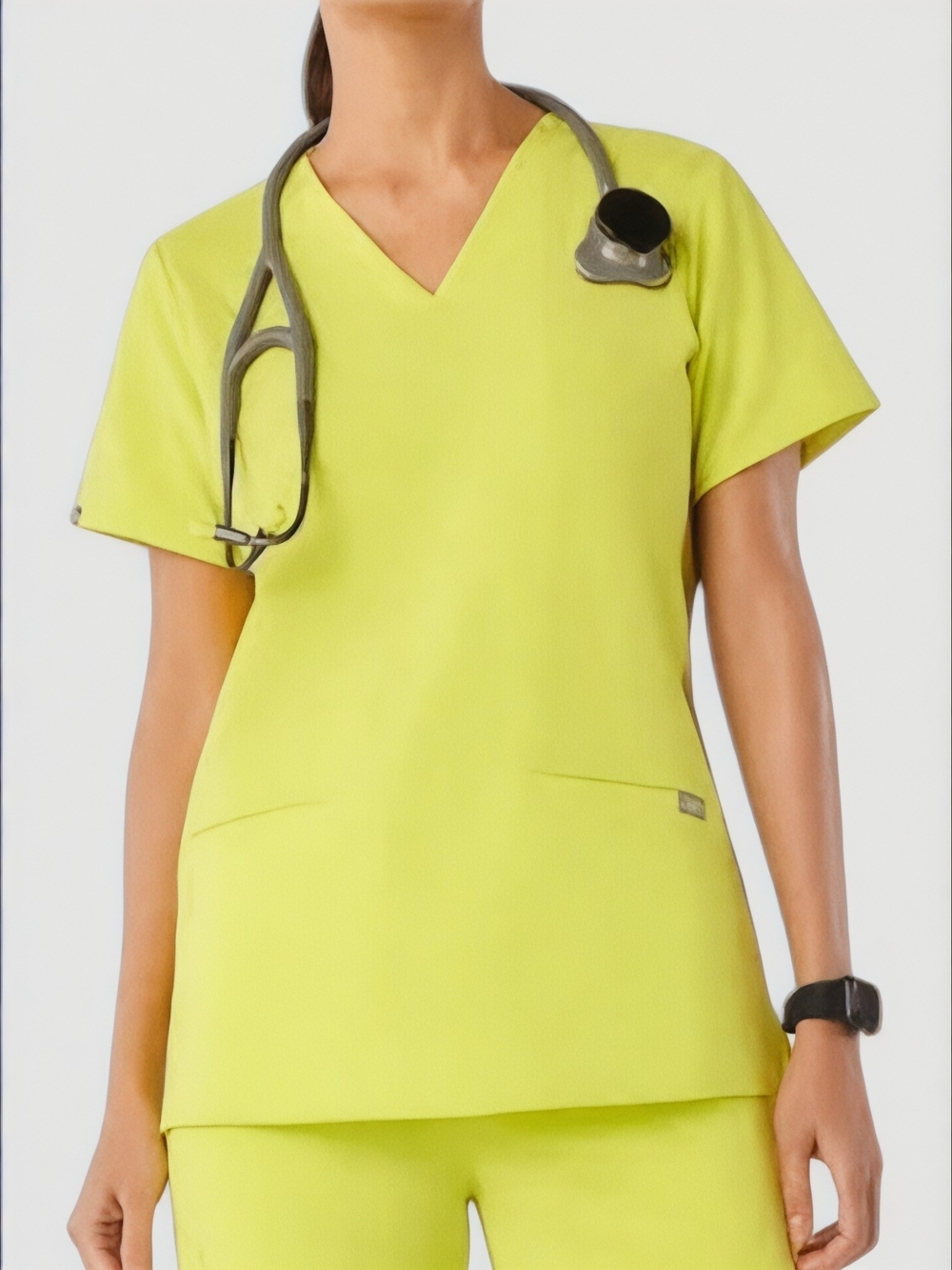Figs Serving Lime Casma Scrub Top